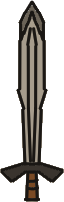The sword, drawn by hand